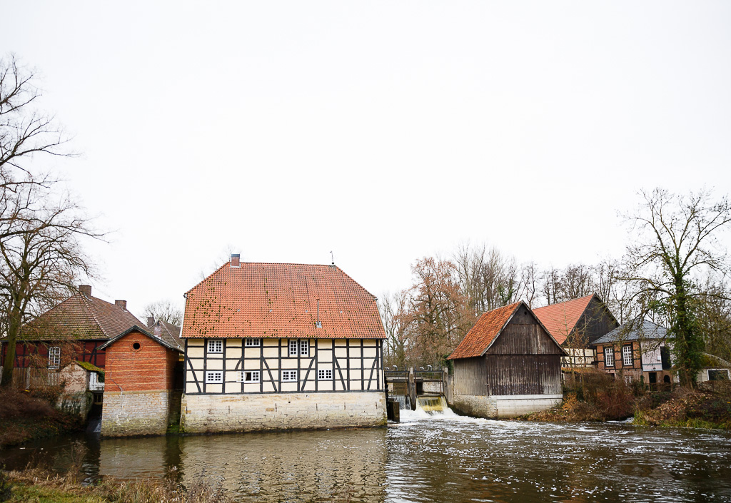 Schlosspark Rheda, Ems und Wassermühle