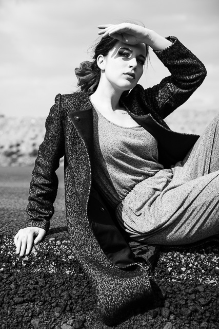 Foto für Modelbook und Modelmappe in schwarz-weiß